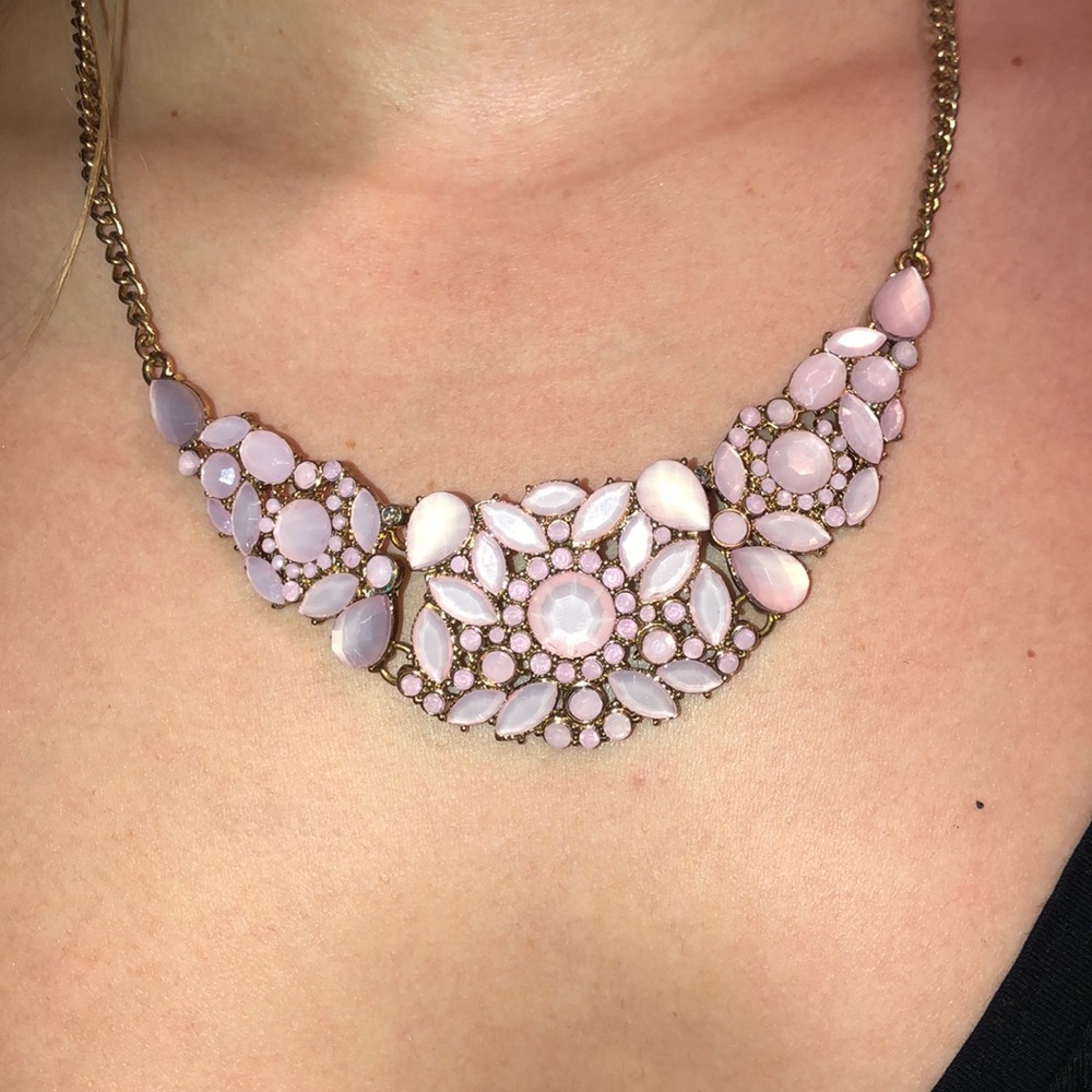 Pink costume necklace
